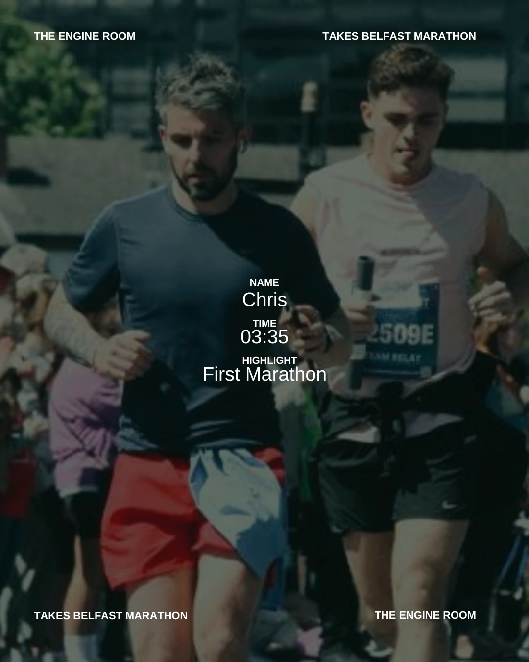 Chris completed Belfast Marathon