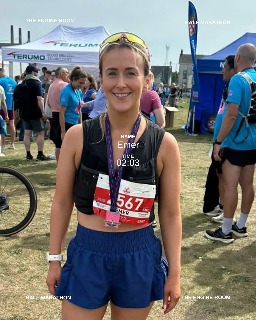 Emer completed the Antrim Coast half marathon